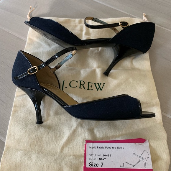❗️SOLD❗️J.Crew Ingrid Fabric Peep-Toe Heels - Picture 4 of 7